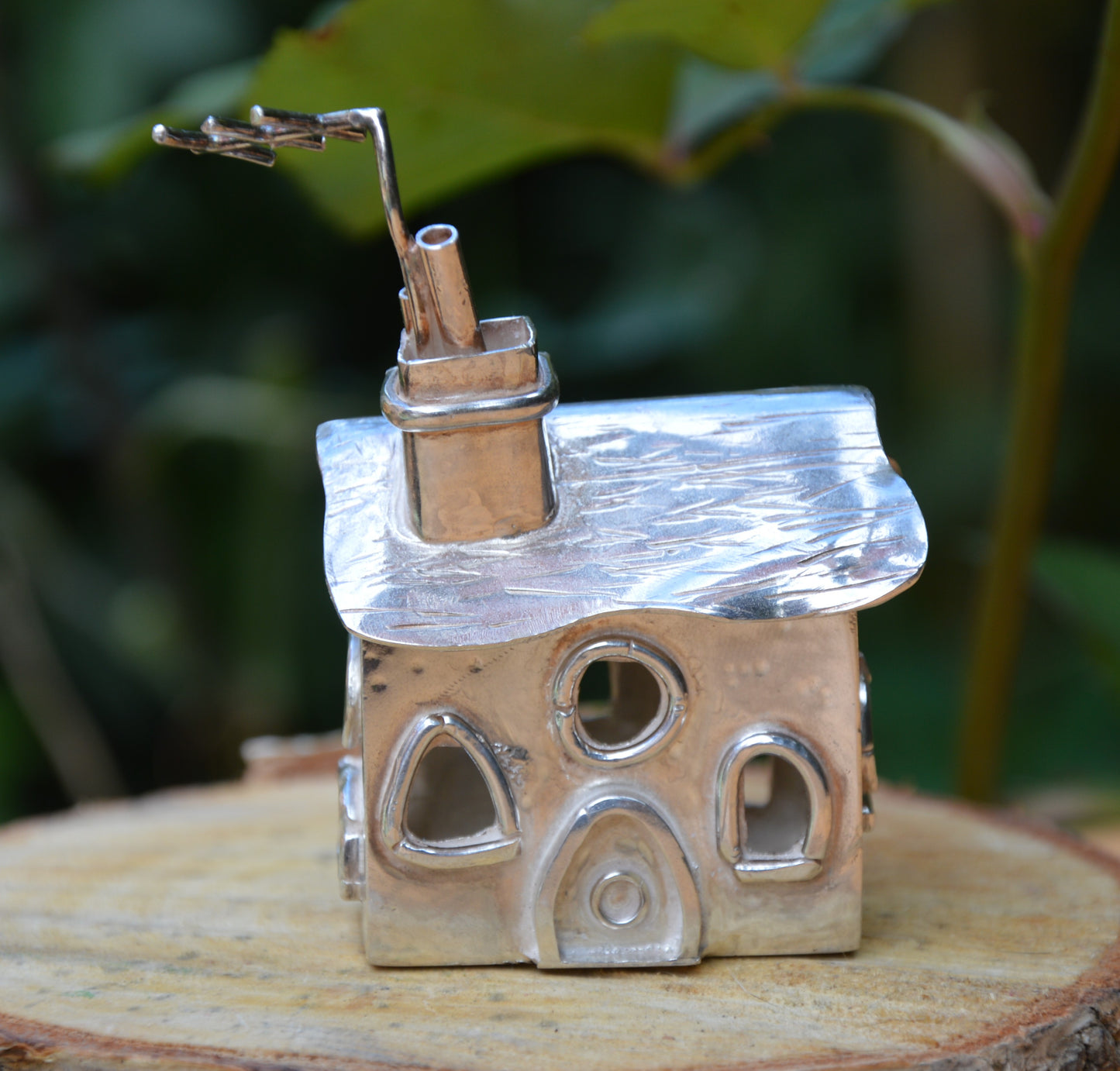 Sterling silver Christening cottage box