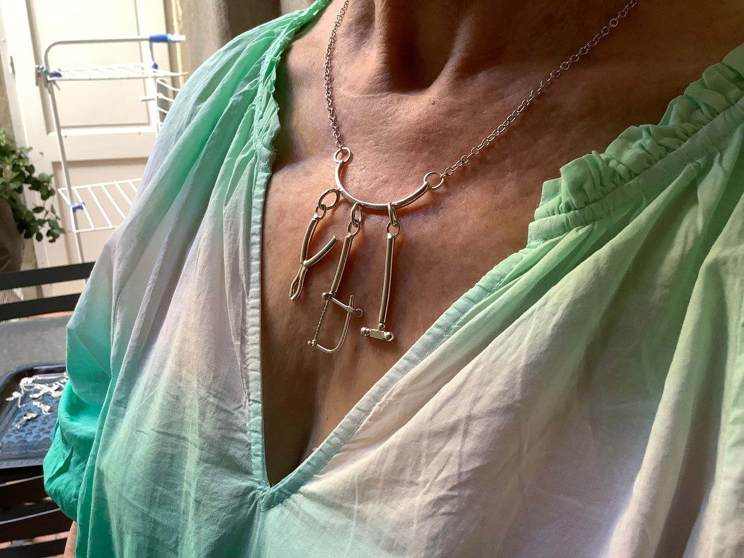 Sterling silver jewellery tools necklace