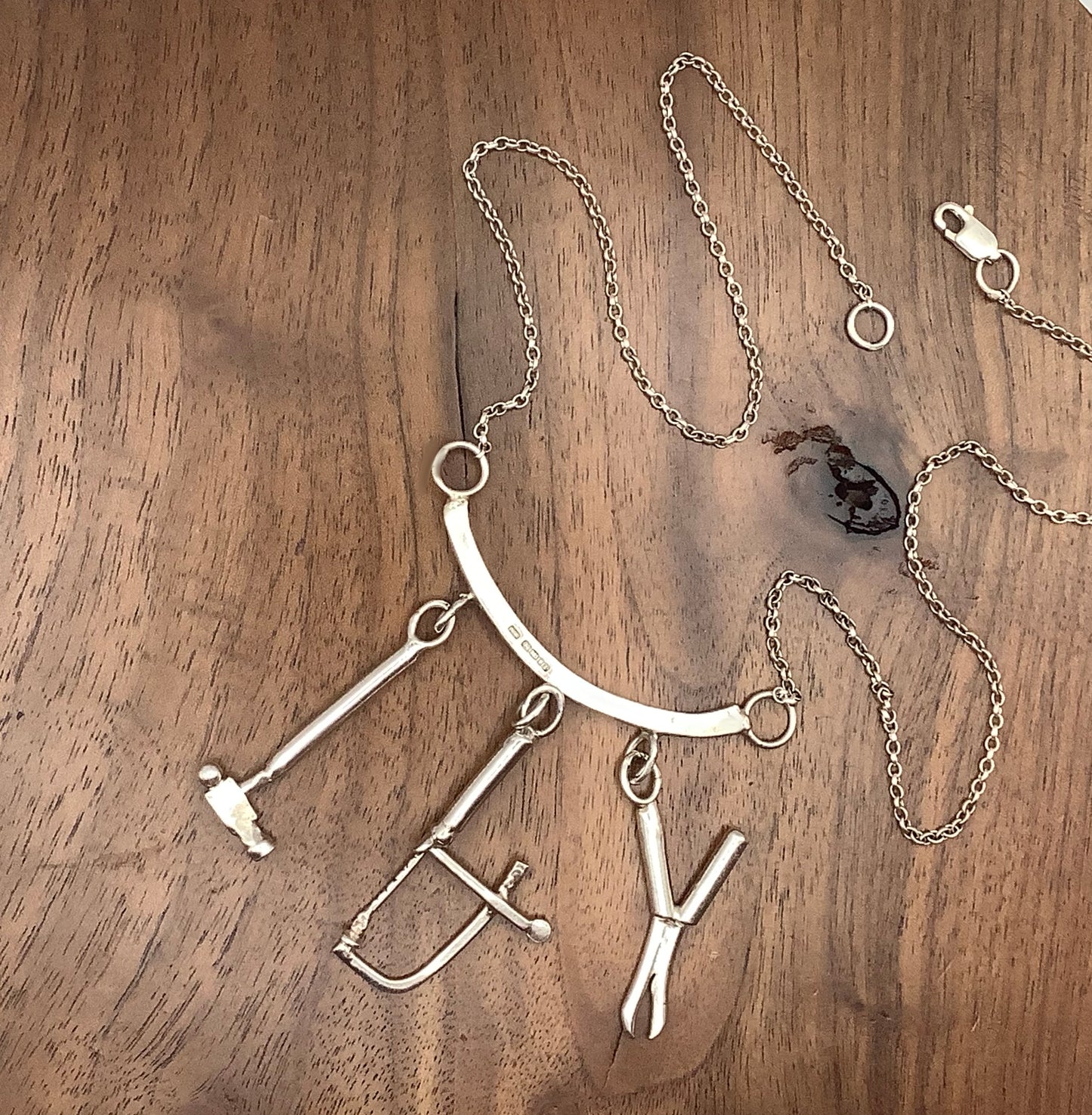 Sterling silver jewellery tools necklace