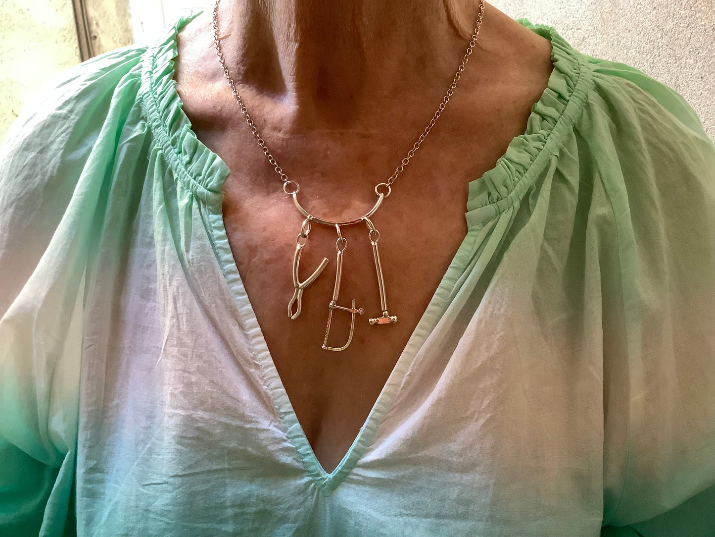 Sterling silver jewellery tools necklace