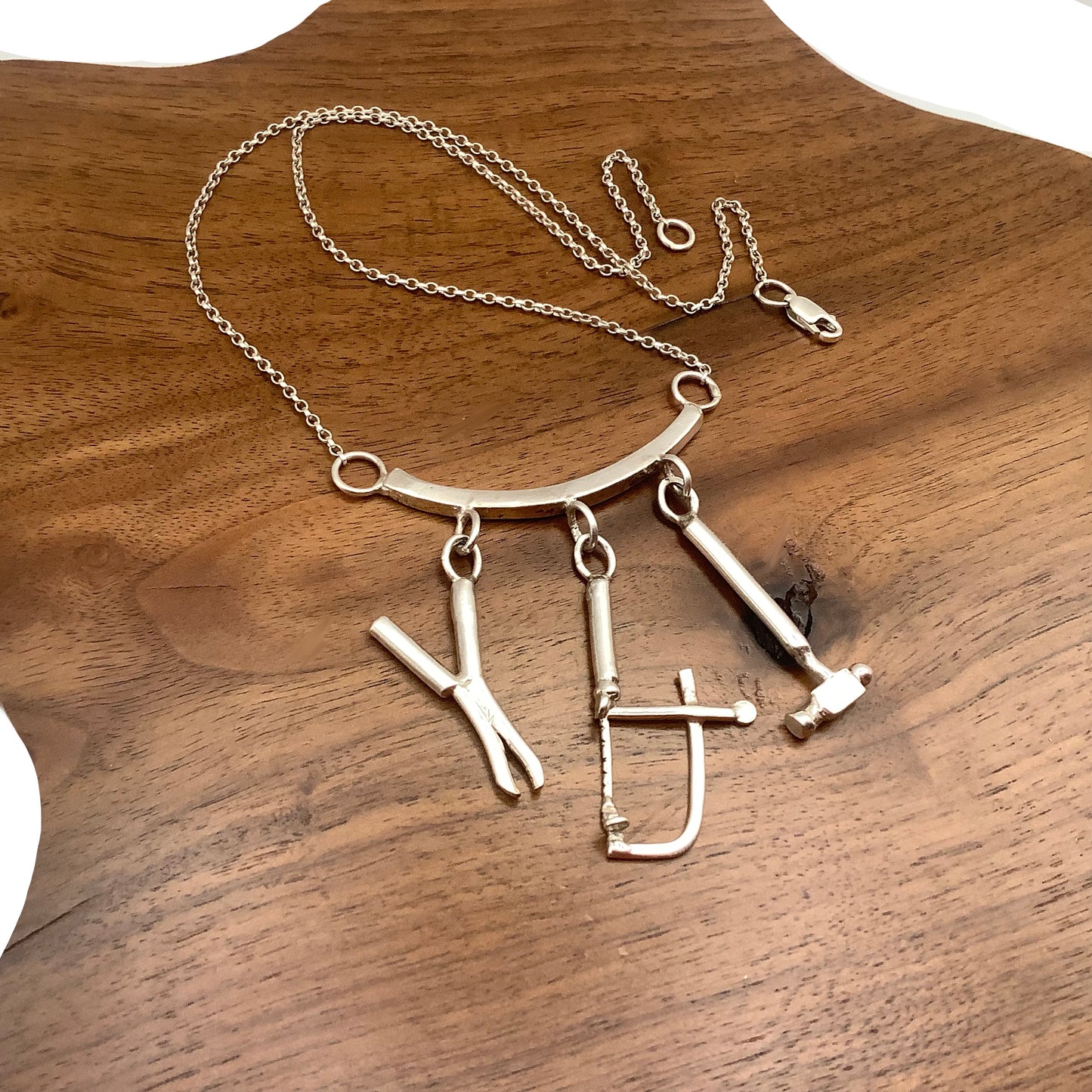 Sterling silver jewellery tools necklace