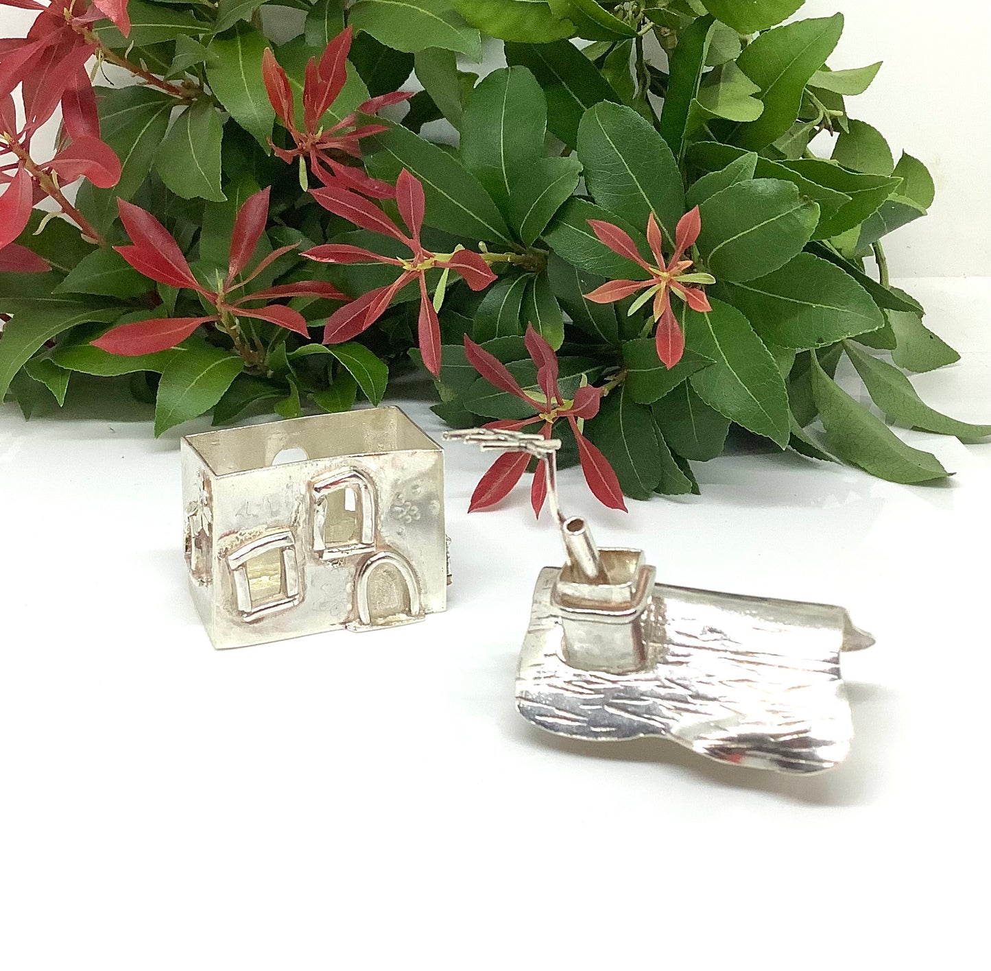 Sterling silver Christening cottage box